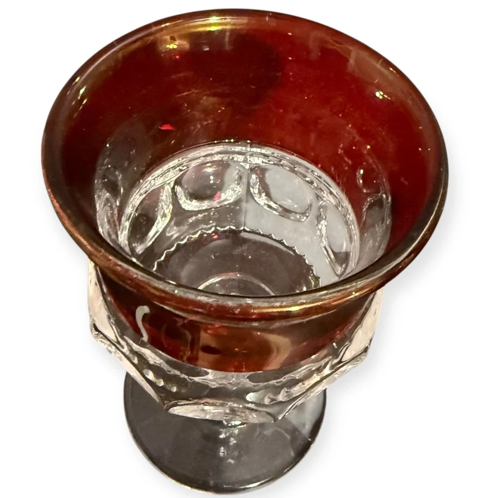 Vintage Tiffin Franciscan‎ Ruby Red Kings Crown Goblet